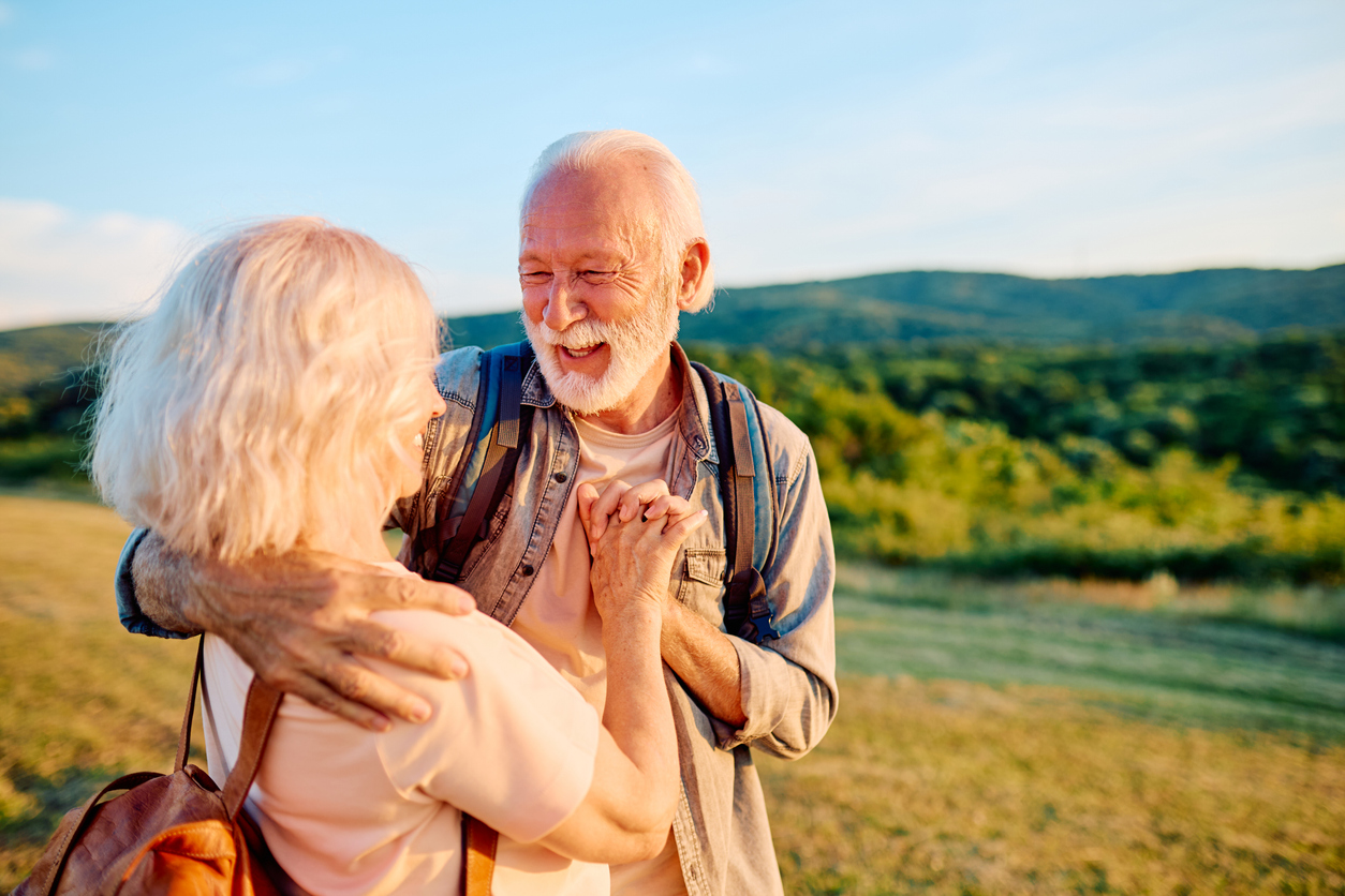 a happy couple enjoying retirement